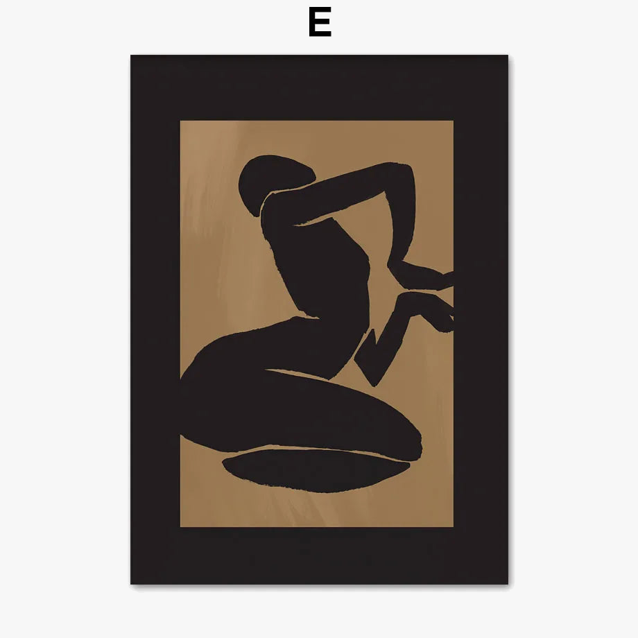 affiche vintage abstraite inspirée de picasso et matisse décor mural