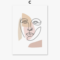 Minimalist abstract couple posters for interior decoration