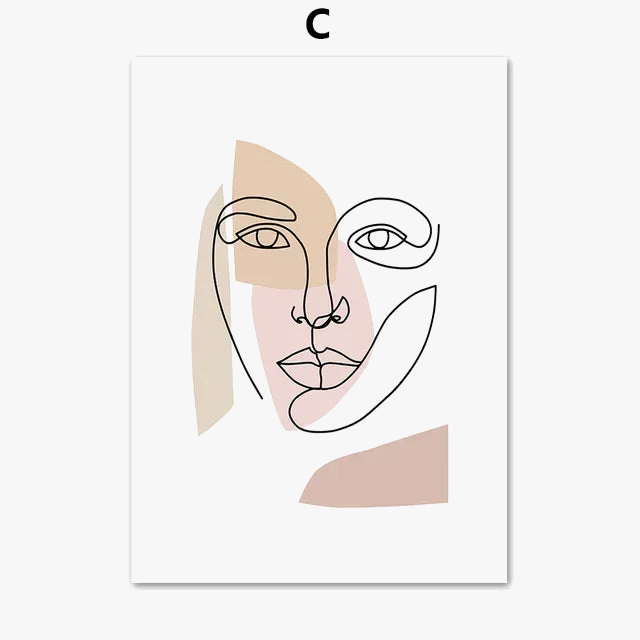 affiches abstraites de couples minimalistes pour décoration intérieure