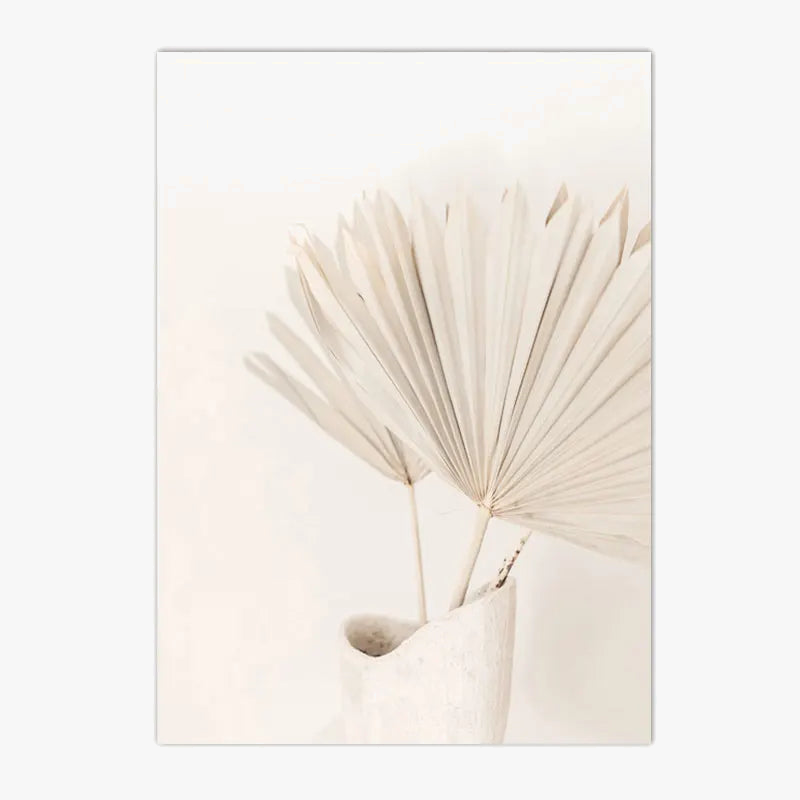 affiches de roseaux et fleurs séchées pour décoration murale