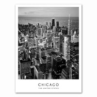 affiches modernes de new york londres et paris en noir et blanc