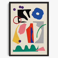Vintage abstract posters maze retro wall art