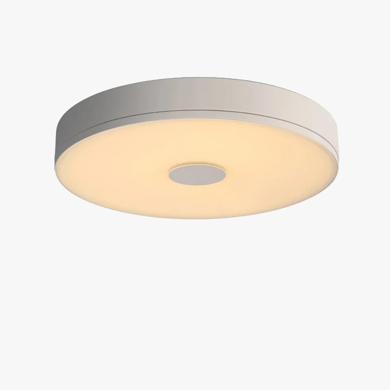 Plafonnier blanc et rond design à LED