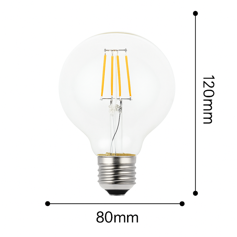Ampoule E27 LED globe filament à incandescence Edison