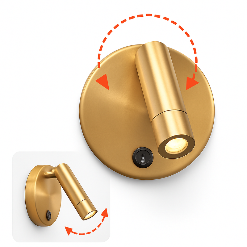 Applique de chevet nordique avec interrupteur