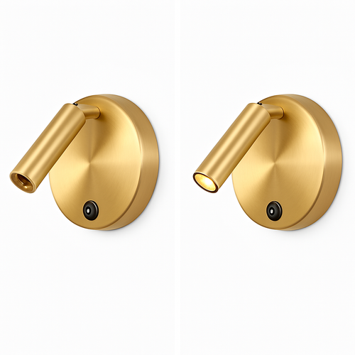 Applique de chevet nordique avec spot et interrupteur