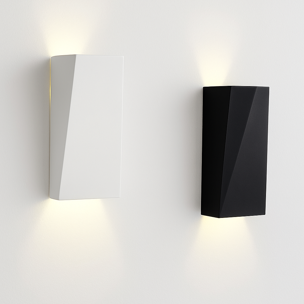 Applique design LED cubique (noir ou blanc) - vue 3 sur 4