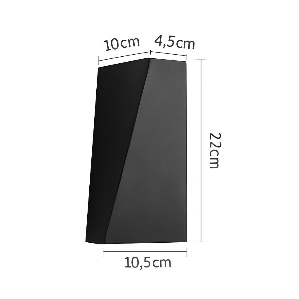 Applique design LED cubique (noir ou blanc) - vue 5 sur 4