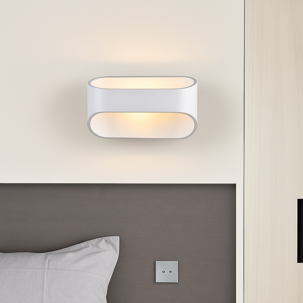 Applique design LED en aluminium blanc Sconce - vue 3 sur 5
