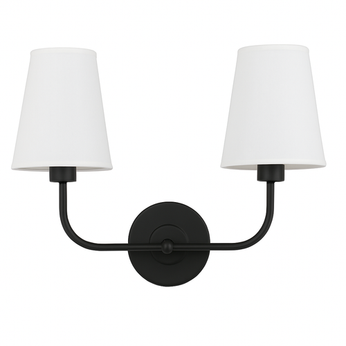 applique double vintage avec entonnoir évasé et abat-jour en lin