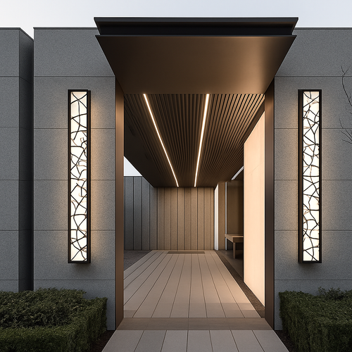 Applique extérieure étanche LED grande applique IP65 en aluminium lumière jardin Villa porche applique lumière 110V 220V applique Luminaire - vue 7 sur 9