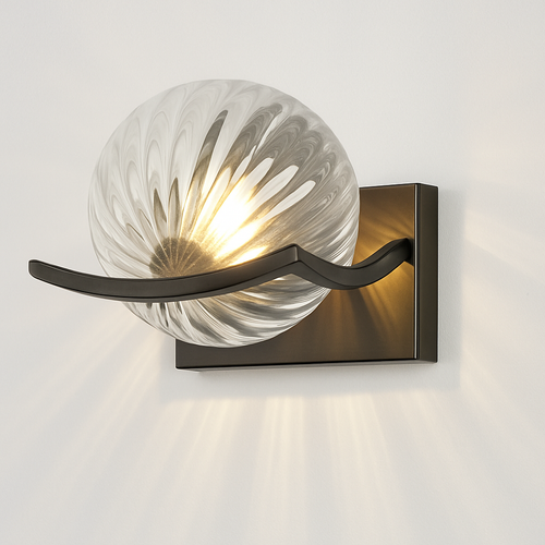 applique led moderne avec abat-jour en verre pour hôtels