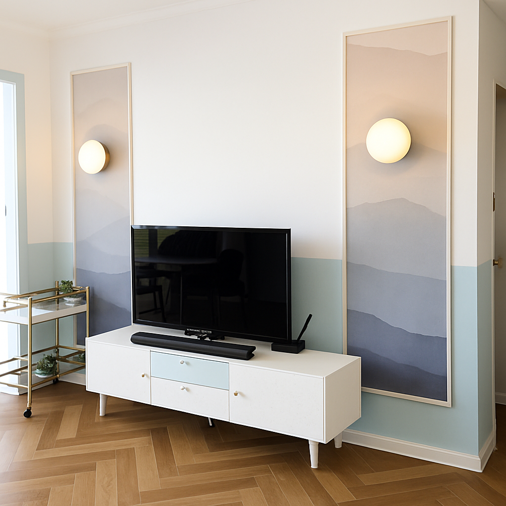 Applique LED rond dorée Art style - vue 6 sur 5