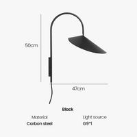 Applique Intérieur Noir Veilleuse Étude