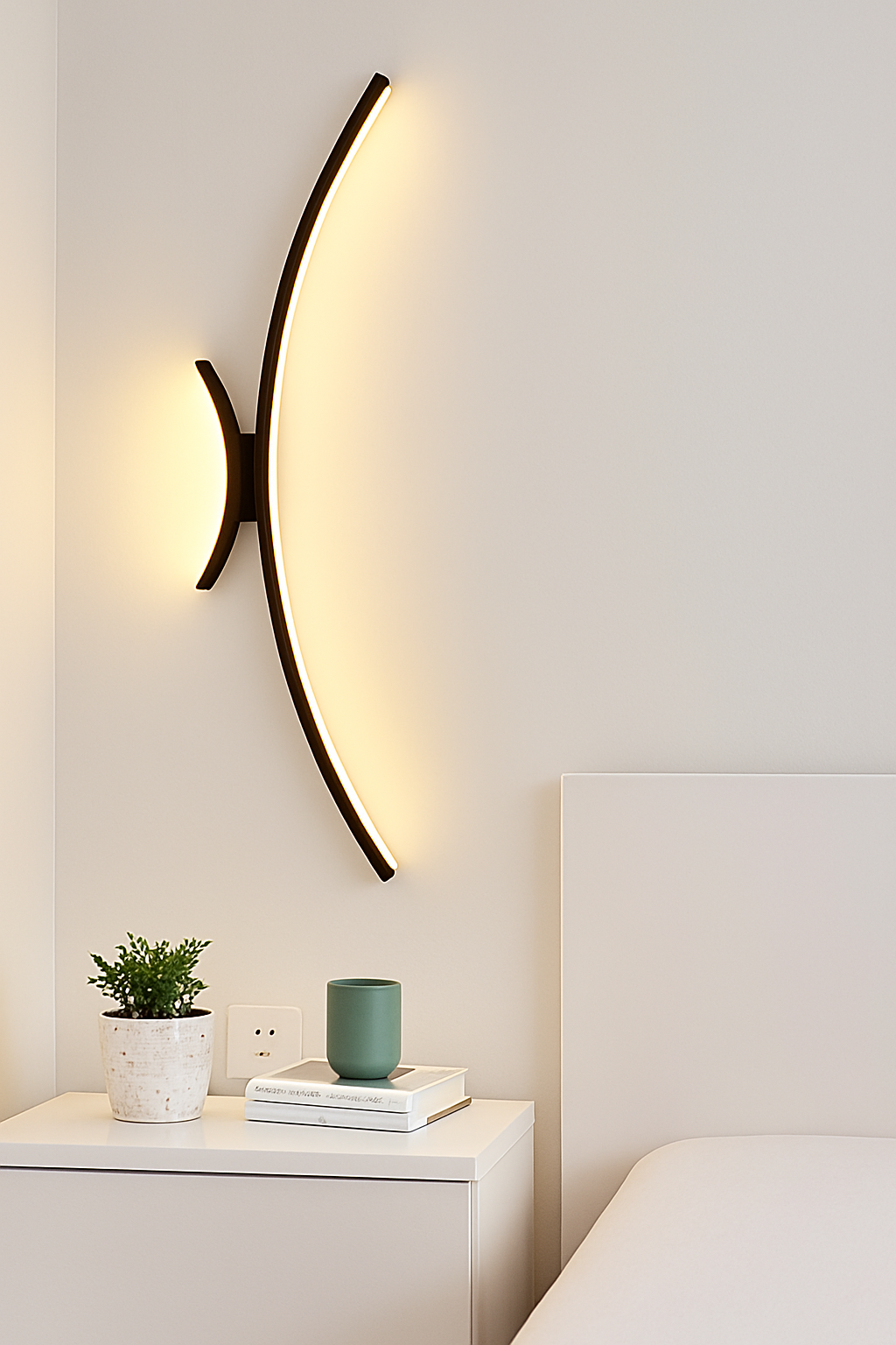 Applique murale arc de cercle design minimaliste à LED - vue 7 sur 18