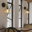 Applique murale avec abat-jour en verre