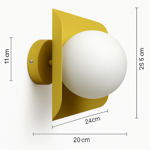 Applique murale avec boule blanche Morden Minimalist à LED (de couleurs) - vue 6 sur 6