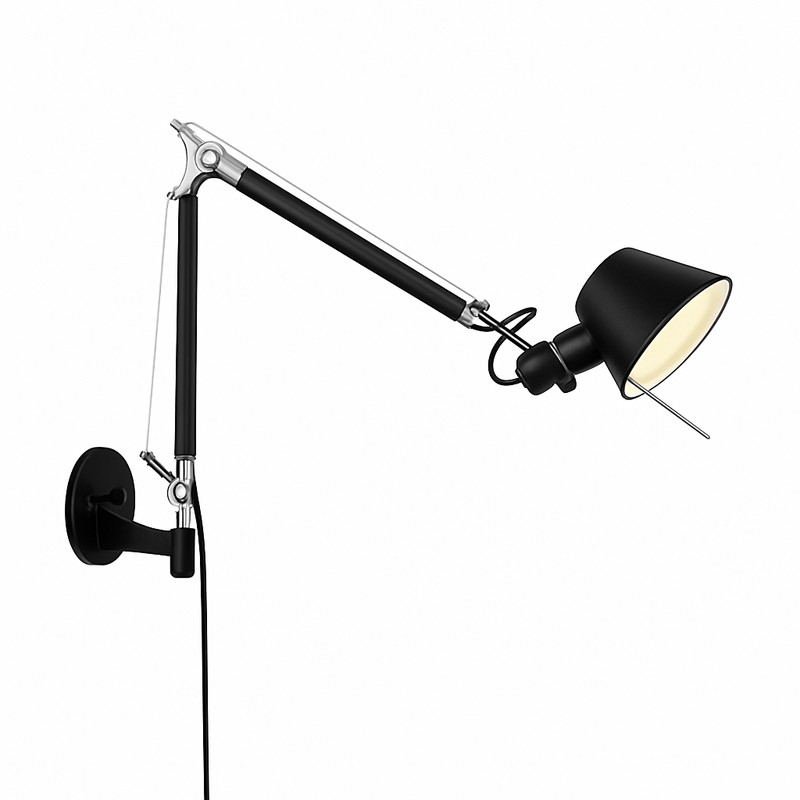 Applique murale bras articulé avec lampe American