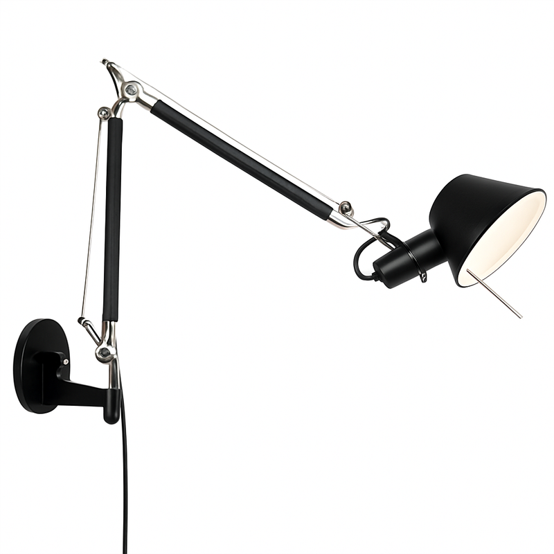 Applique murale bras articulé avec lampe American