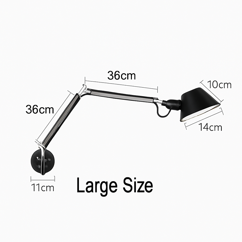 Applique murale bras articulé avec lampe American