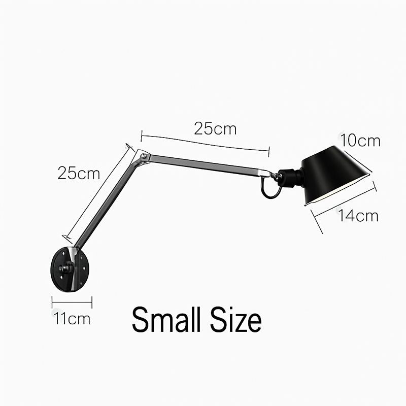 Applique murale bras articulé avec lampe American