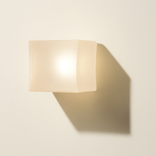 Minimalist nordic designer glass square wall light - vue 2 sur 6