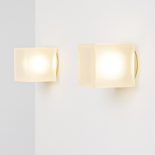 Minimalist nordic designer glass square wall light - vue 3 sur 6