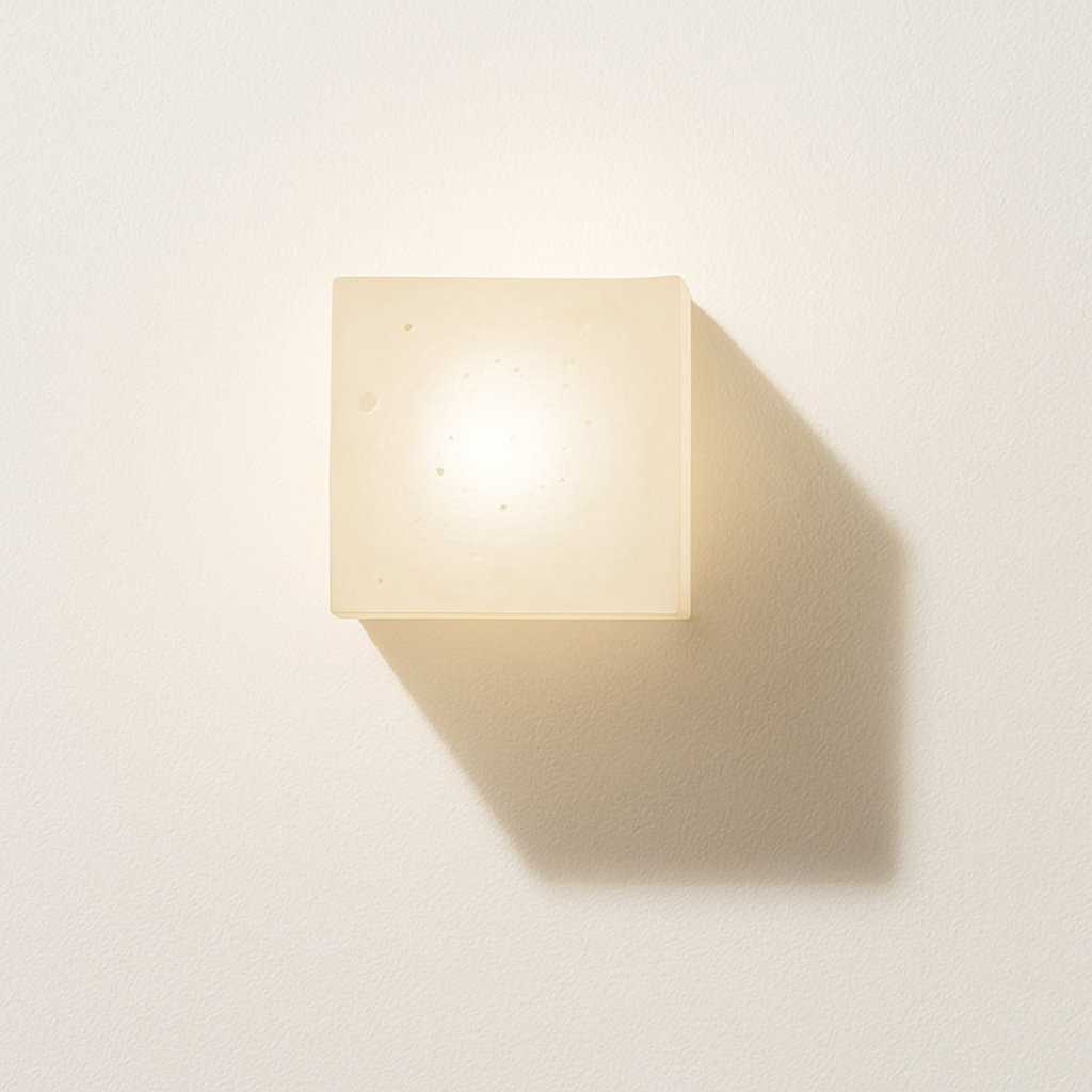 Minimalist nordic designer glass square wall light - vue 3 sur 6