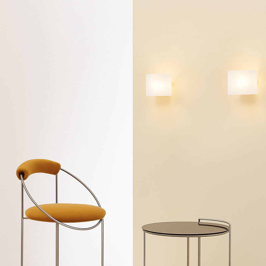Minimalist nordic designer glass square wall light - vue 4 sur 6
