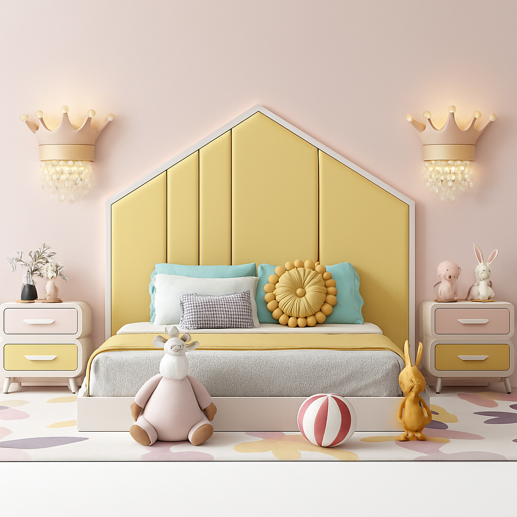 applique murale couronne créative en résine et cristal pour enfants - vue 4 sur 12