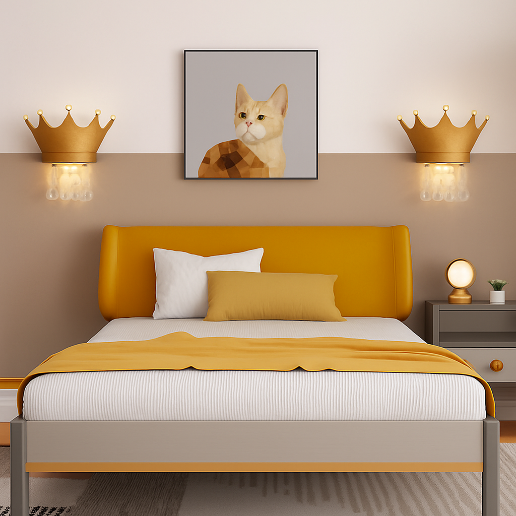 applique murale couronne créative en résine et cristal pour enfants - vue 5 sur 12
