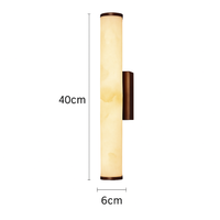 applique murale cylindrique en marbre naturel et laiton