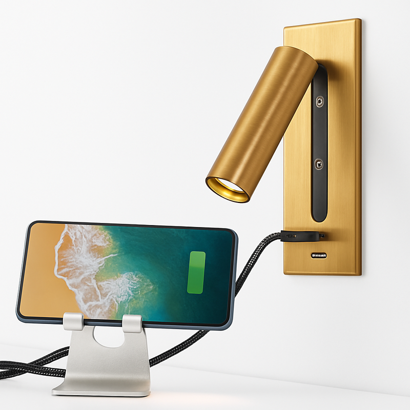 applique murale d'intérieur haute qualité avec chargeur usb