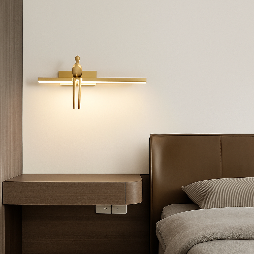 applique murale de luxe en cuivre design minimaliste haut de gamme - vue 4 sur 8