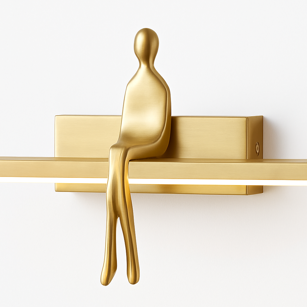 applique murale de luxe en cuivre design minimaliste haut de gamme - vue 5 sur 8