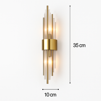 Applique murale de luxe LED moderne en or