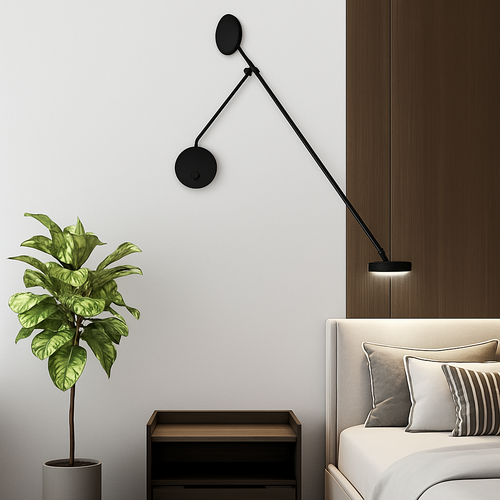 applique murale design avec bras pivotant réglable et poteau flexible - vue 3 sur 14