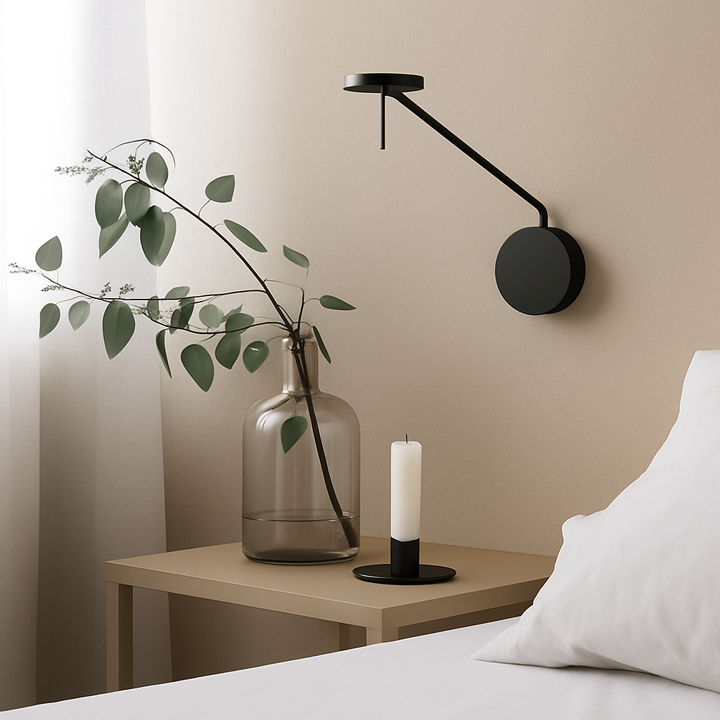 applique murale design avec bras pivotant réglable et poteau flexible - vue 5 sur 14