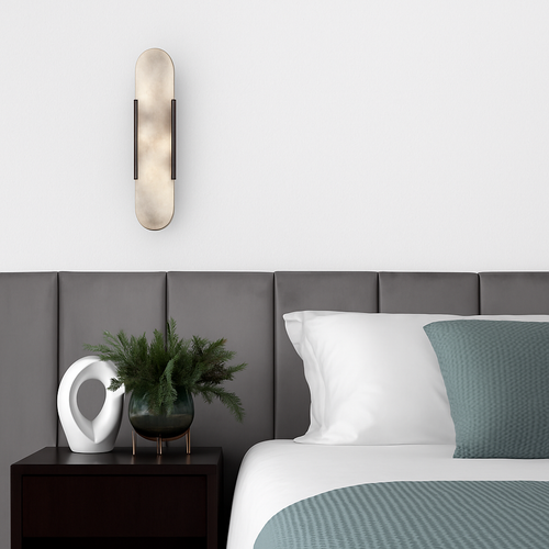 Applique murale design cylindrique effet marbre Aïda
