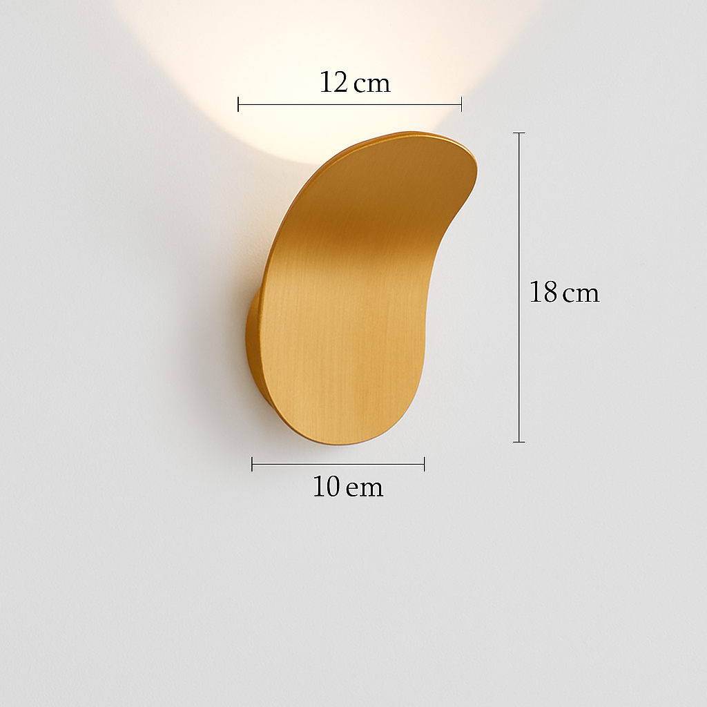 Applique murale design à LED avec abat-jour courbé en métal style Wake - vue 14 sur 16