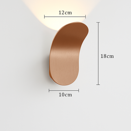 Applique murale design à LED avec abat-jour courbé en métal style Wake