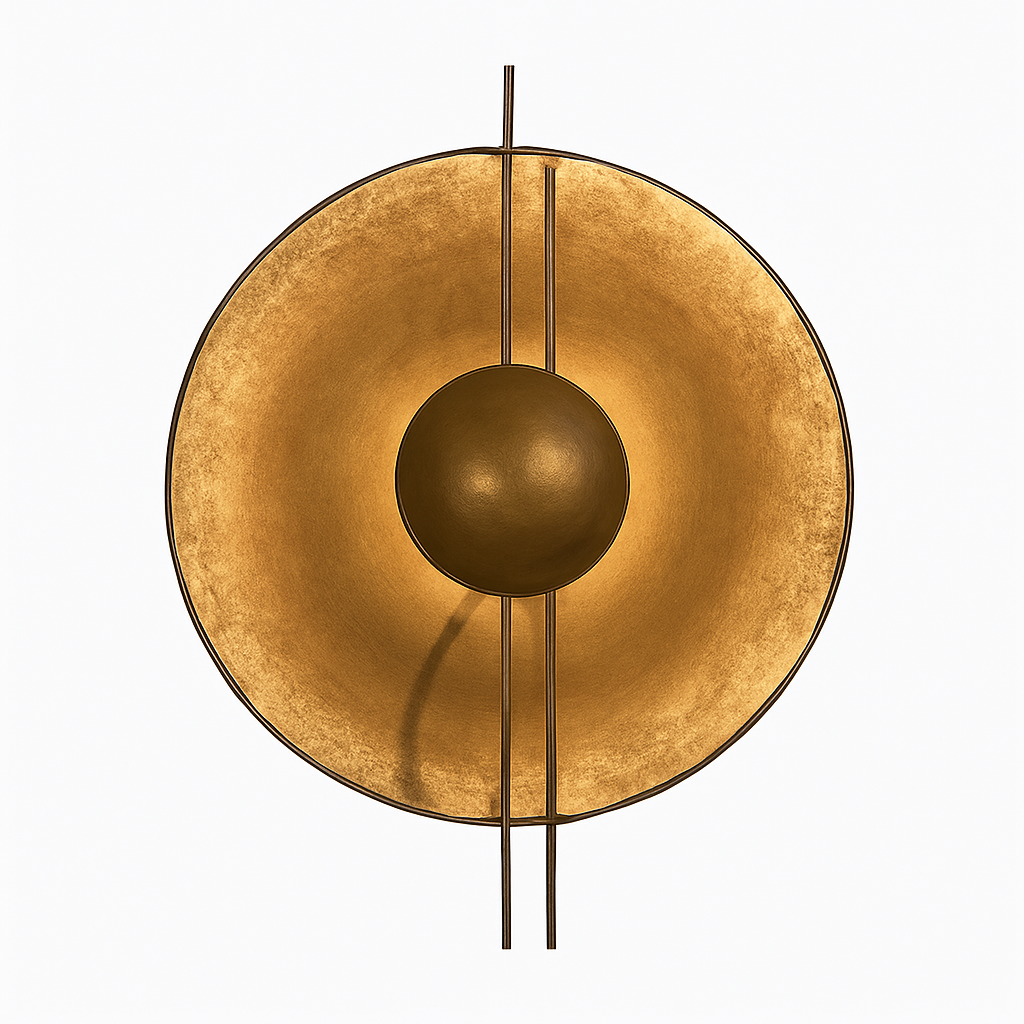Applique murale design à LED avec plusieurs disques en métal doré Luxury - vue 2 sur 5