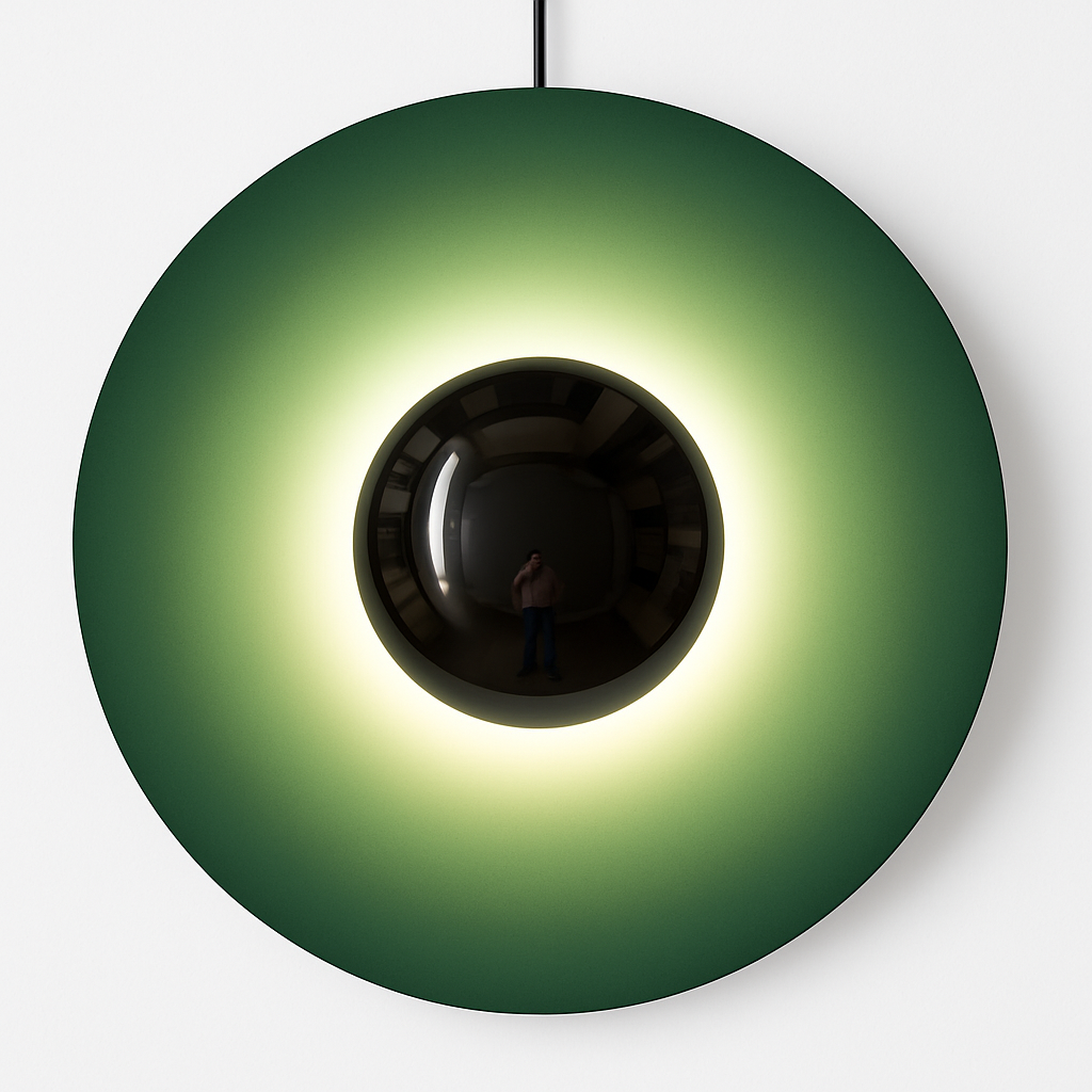 Applique murale design à LED en disque coloré métal style Porch Luxury - vue 3 sur 5