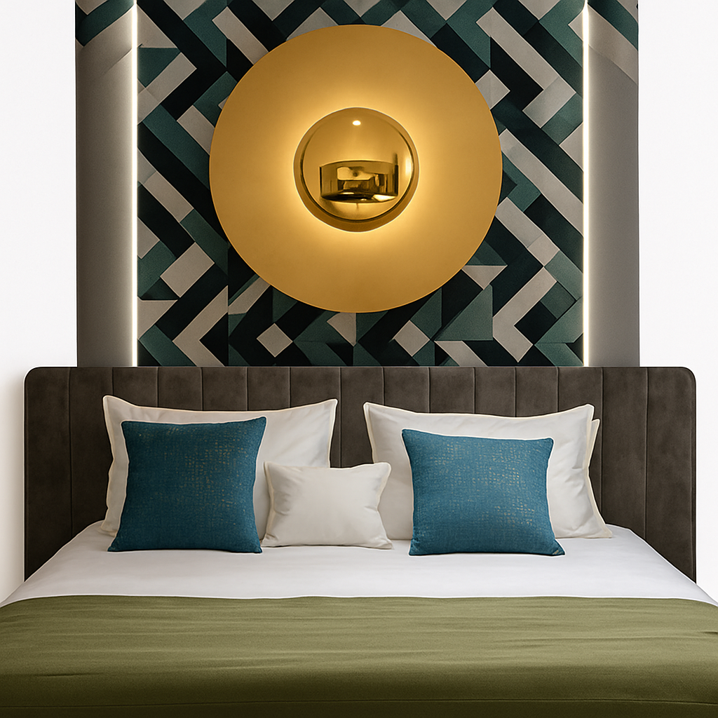Applique murale design à LED en disque coloré métal style Porch Luxury - vue 5 sur 5