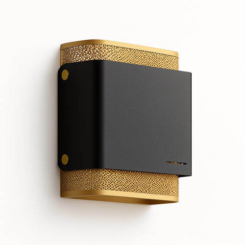 Applique murale design LED en métal doré Sconce