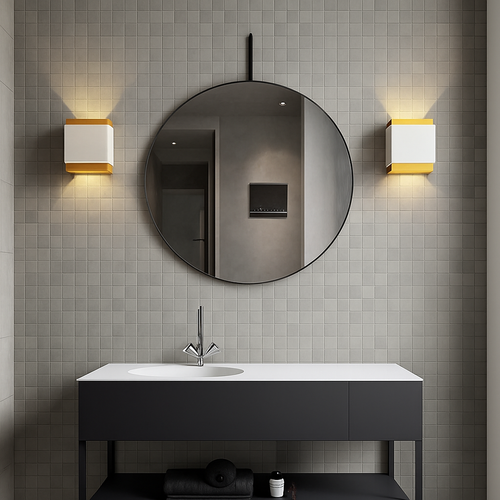 Applique murale design LED en métal doré Sconce