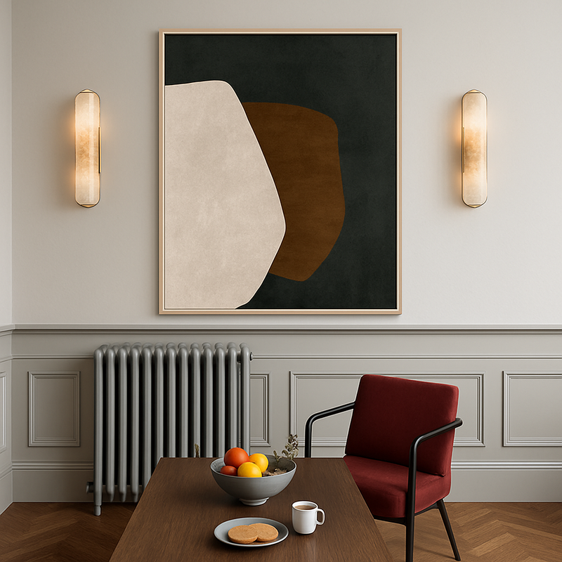 Applique murale design LED en marbre arrondi style Shining