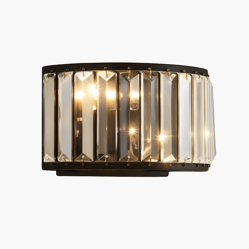 Applique murale design LED en verre cristal style rétro