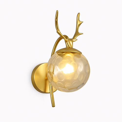 applique murale design moderne en forme de cerf en bois