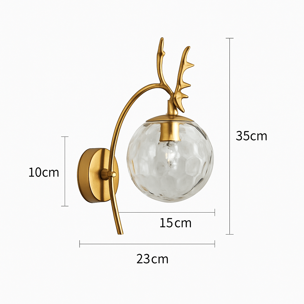 applique murale design moderne en forme de cerf en bois - vue 7 sur 10
